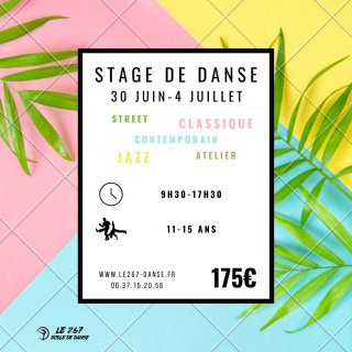 Stage d'été ados infos